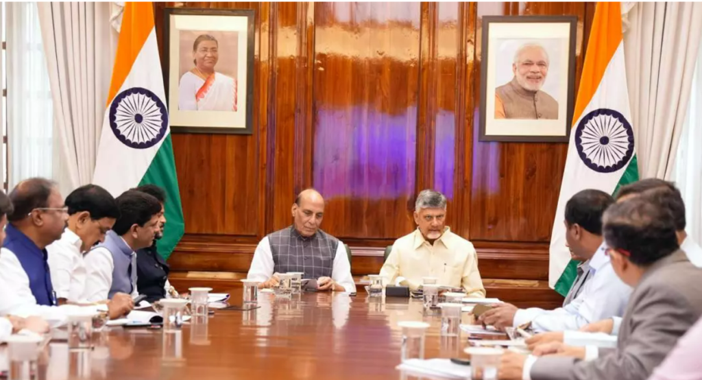 Chandrababu with Rajnath Singh