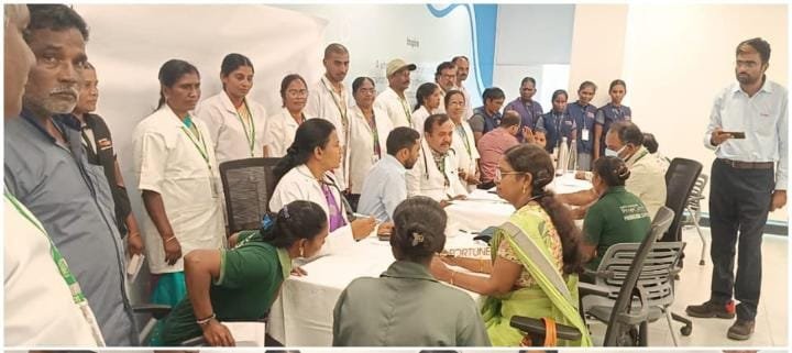 శ్రీ సిటీ సెజ్ లో హీరో కంపెనీ కార్మికులకు ఈఎస్ఐ వైద్య శిబిరం