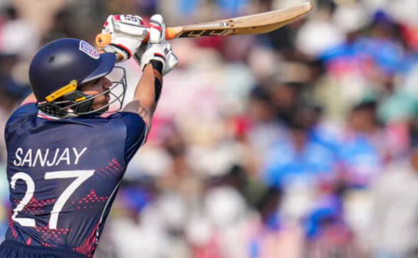 యూఎస్‌ఏ భారీ స్కోరు: నమీబియా ముందు 200 పరుగుల భారీ లక్ష్యం