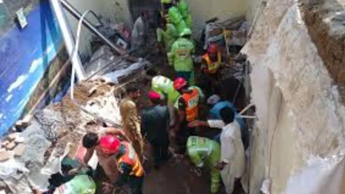 Roof collapse in Pakistan