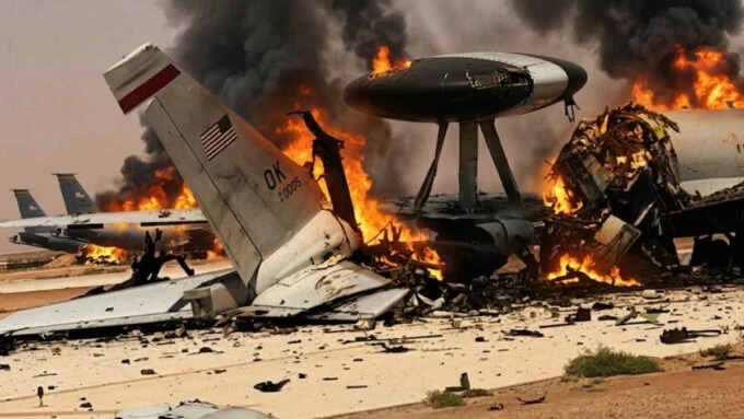 US AWACS Destroyed