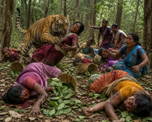 Tiger attacked
